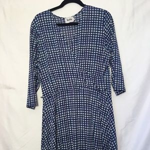 Leota blue wrap dress